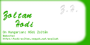 zoltan hodi business card