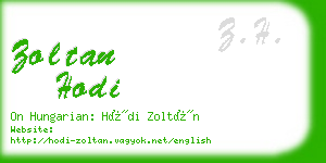 zoltan hodi business card